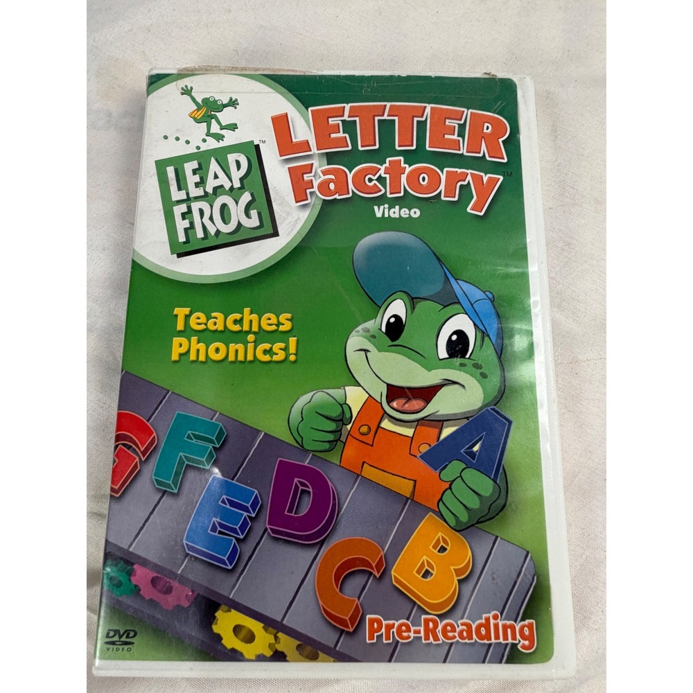 LeapFrog Letter Factory Video DVD Teaches Phonics Pre-Reading Educational Kids